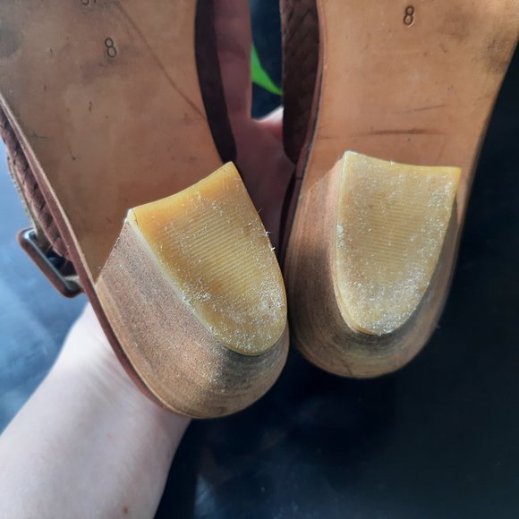 Via Spiga Woven Suede Mule in Cognac Sz 8 - Picture 9 of 10